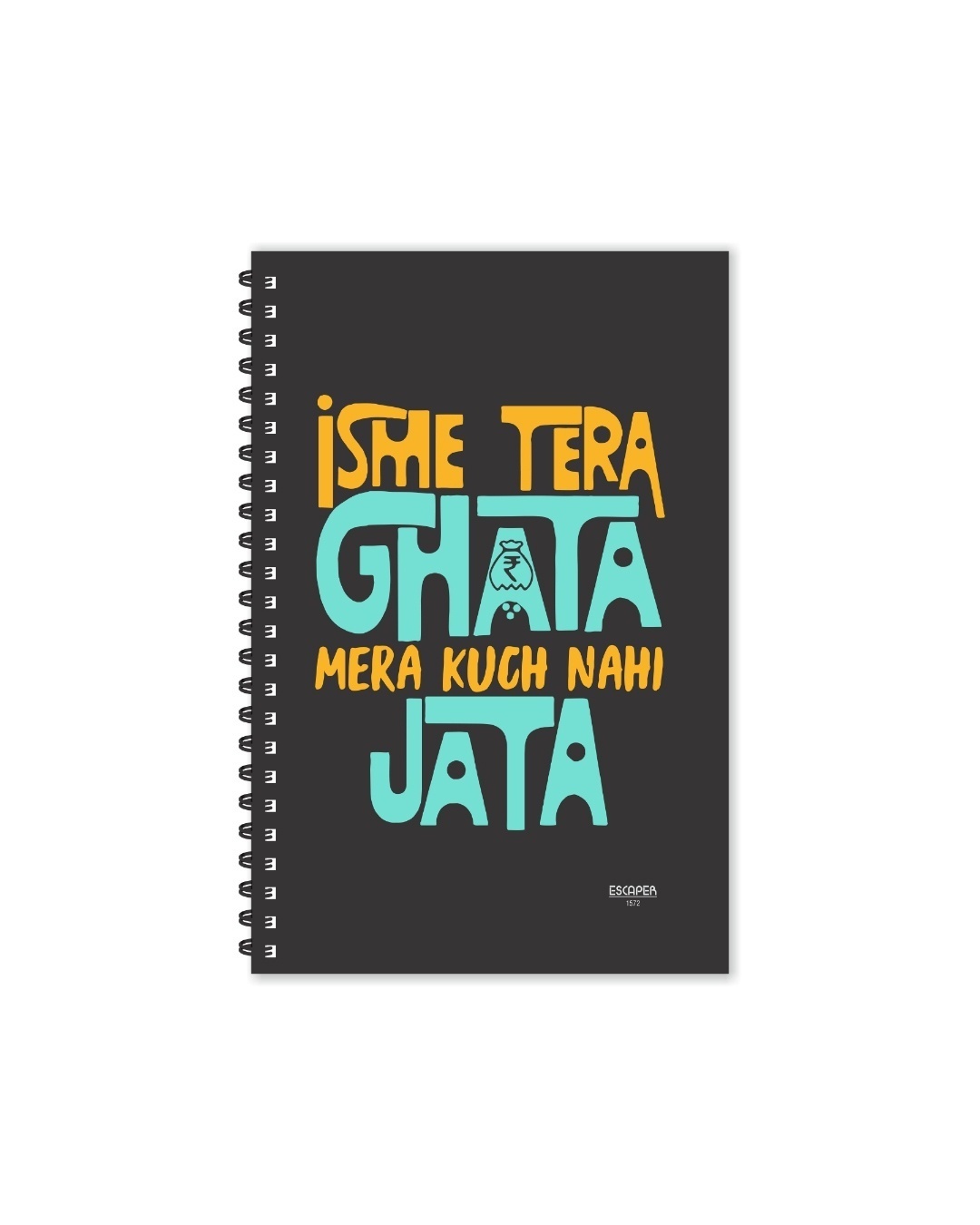 Shop Isme Tera Ghata Mera Kuch Nahi Jata Designer Notebook (Soft Cover, A5 Size, 160 Pages, Ruled Pages)-Back