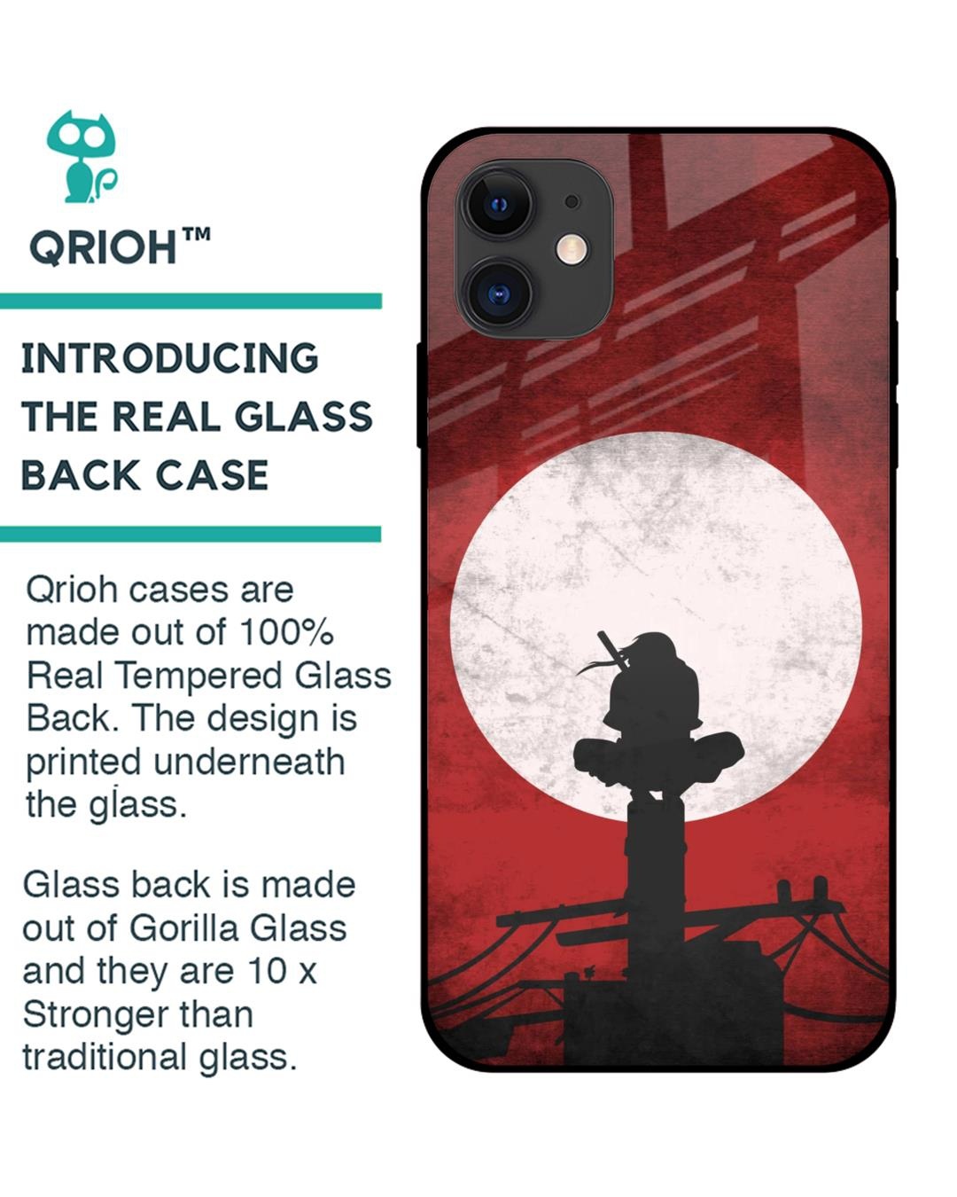 Shop Itachi Uchiha Premium Glass Case for Apple iPhone 12 Mini (Shock Proof,Scratch Resistant)-Back