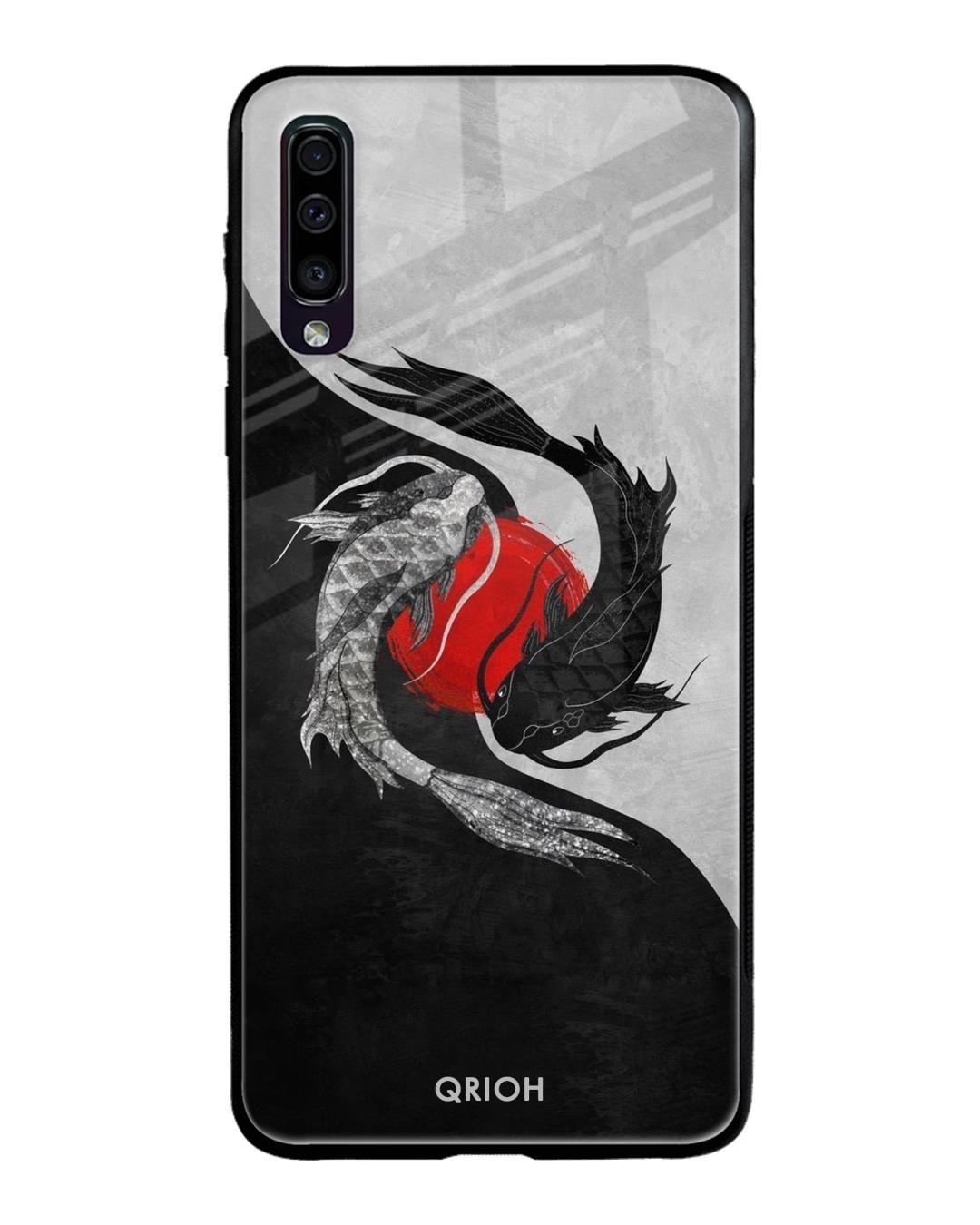 Shop Japanese Art Printed Premium Glass Cover For Samsung Galaxy A50(Impact Resistant, Matte Finish)-Back