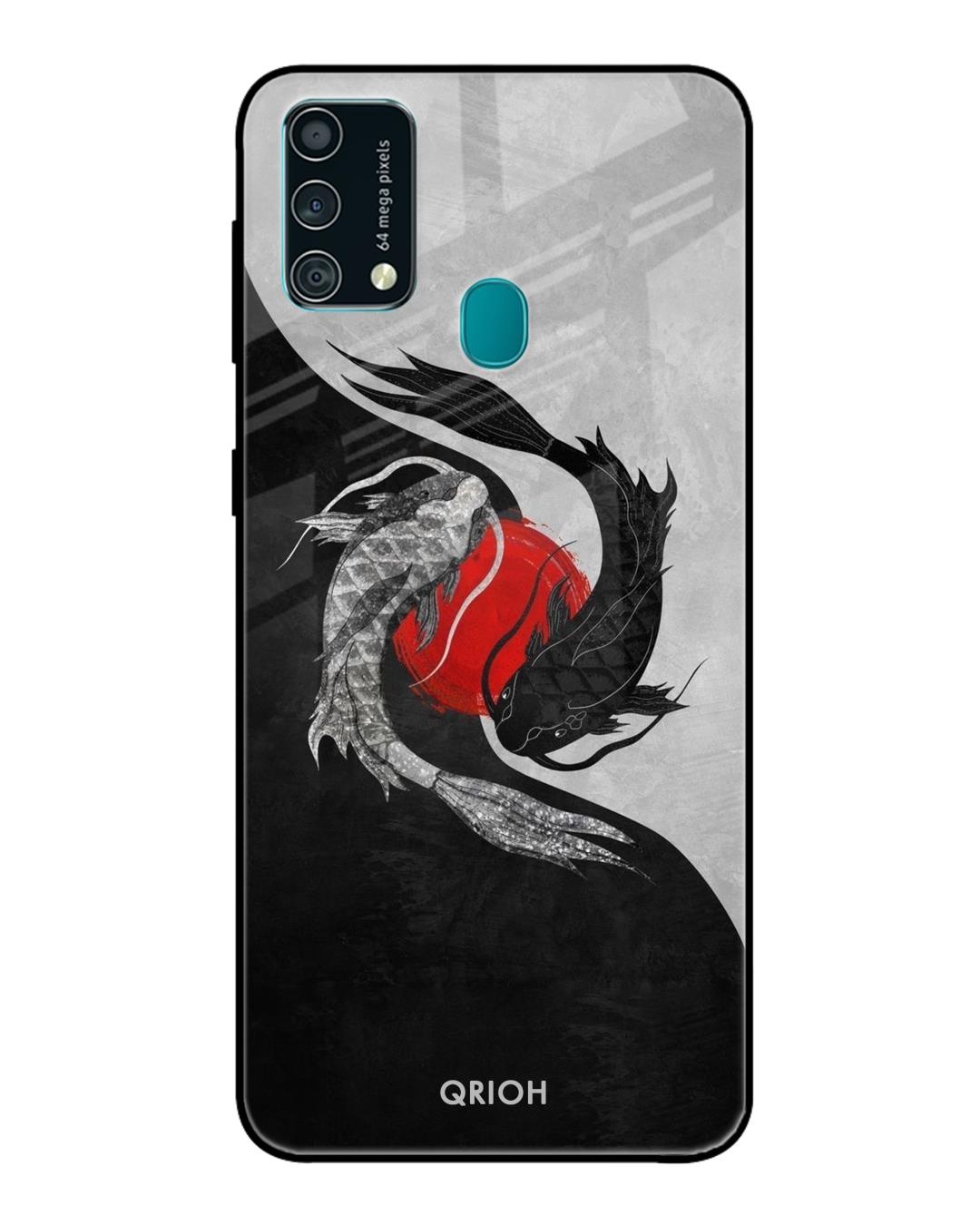 Shop Japanese Art Printed Premium Glass Cover For Samsung Galaxy F41(Impact Resistant, Matte Finish)-Back
