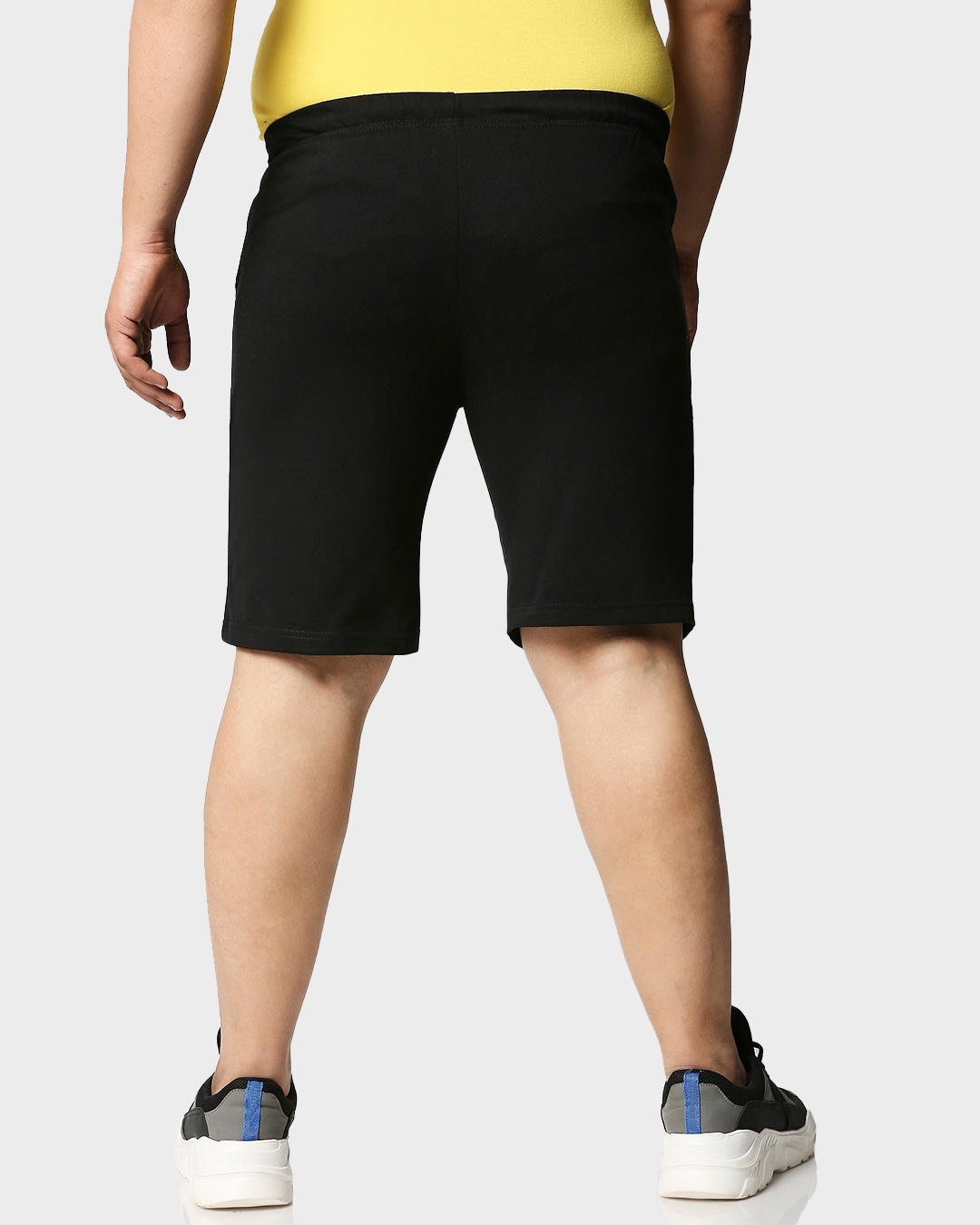 Shop Jet Black Plus Size Casual Shorts-Full