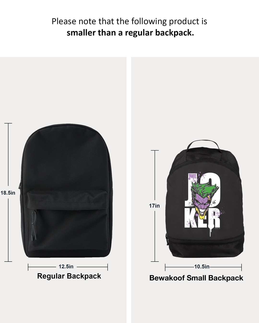 Shop Joker Splash Printed Small Backpack-Full