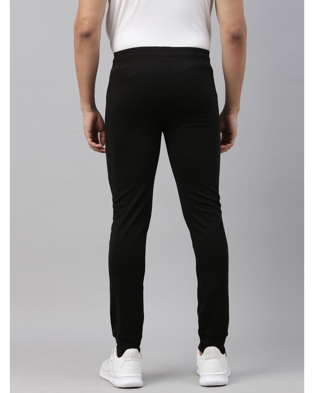 Shop Men Black Solid Regular Fit Track Pant-Back