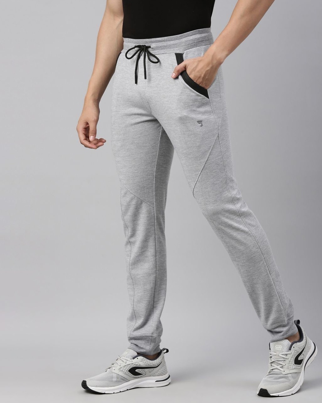 Shop Men Grey Solid Regular Fit Track Pant-Design
