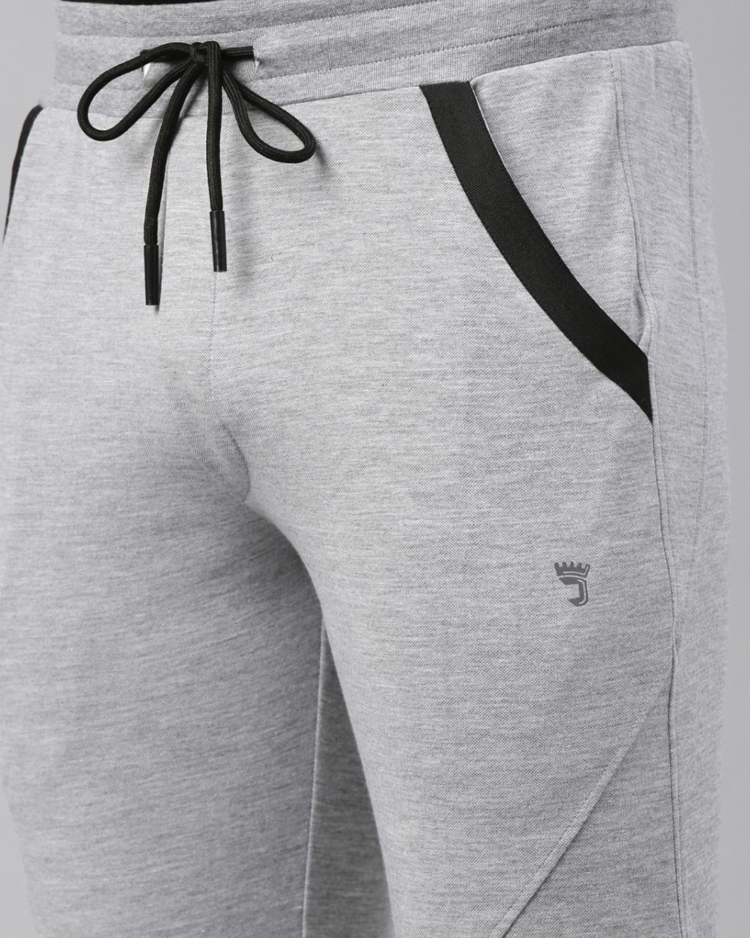 Shop Men Grey Solid Regular Fit Track Pant