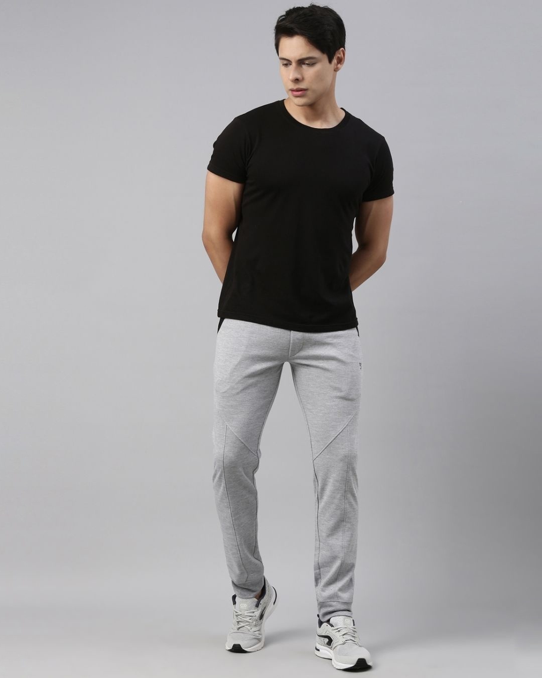 Shop Men Grey Solid Regular Fit Track Pant
