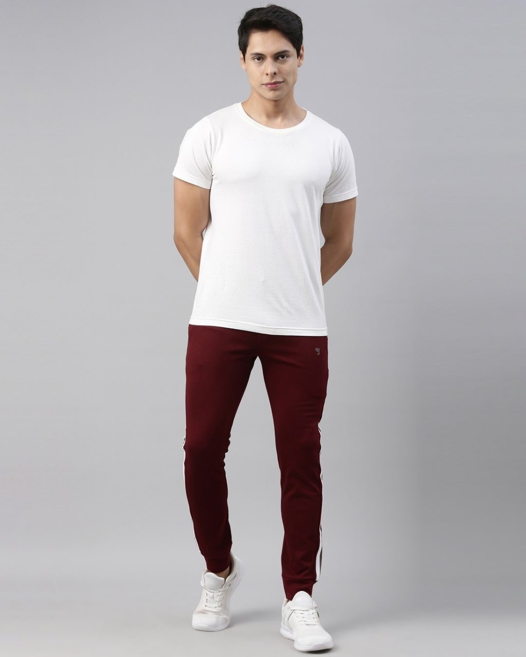 Shop Men Maroon Printed Regular Fit Track Pant