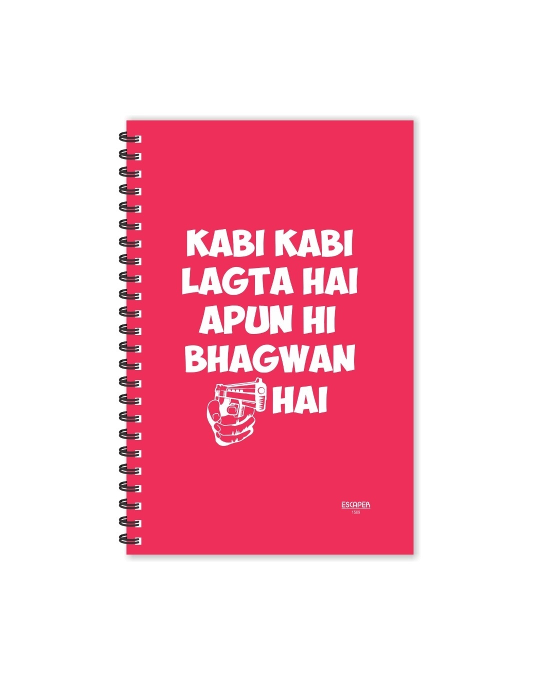 Shop Kabi Kabi Lagta Hai Apun Hi Bhagwan Designer Notebook (Soft Cover, A5 Size, 160 Pages, Ruled Pages)-Back