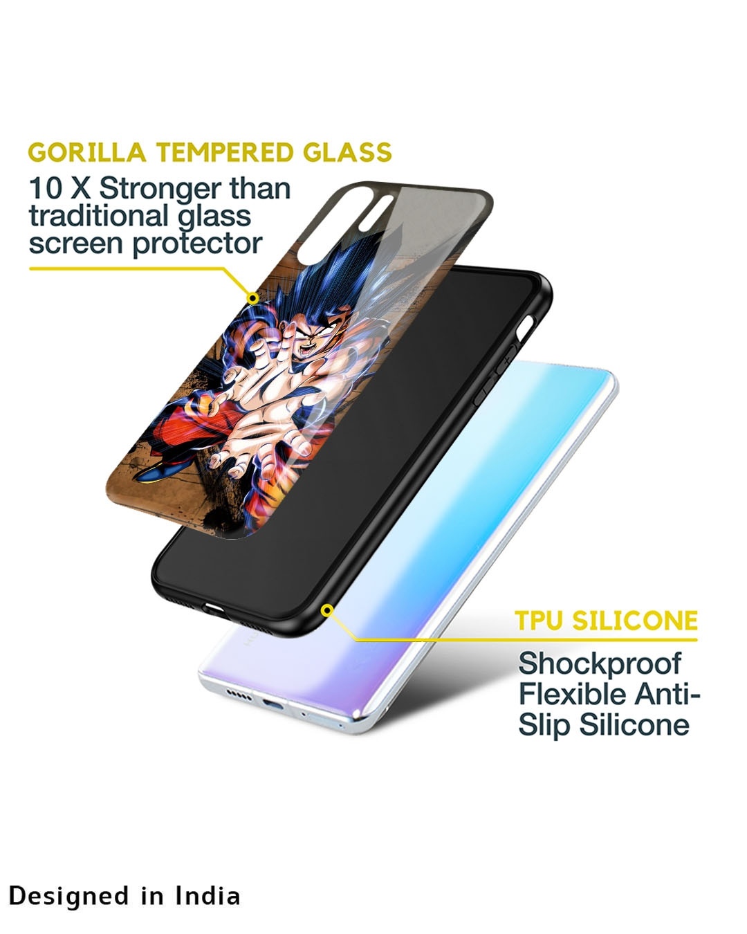 Shop Kakaroto Premium Glass Case for Apple iPhone SE 2020 (Shock Proof,Scratch Resistant)-Design