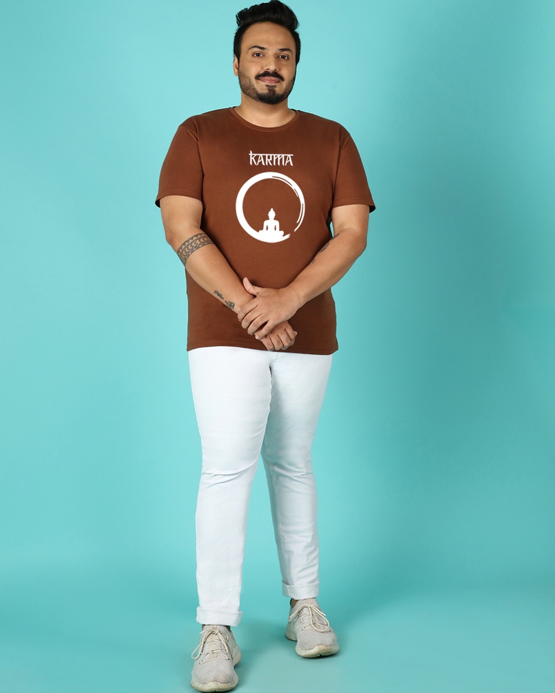 Shop Karma Cycle Plus Size Half Sleeve T-shirt-Design