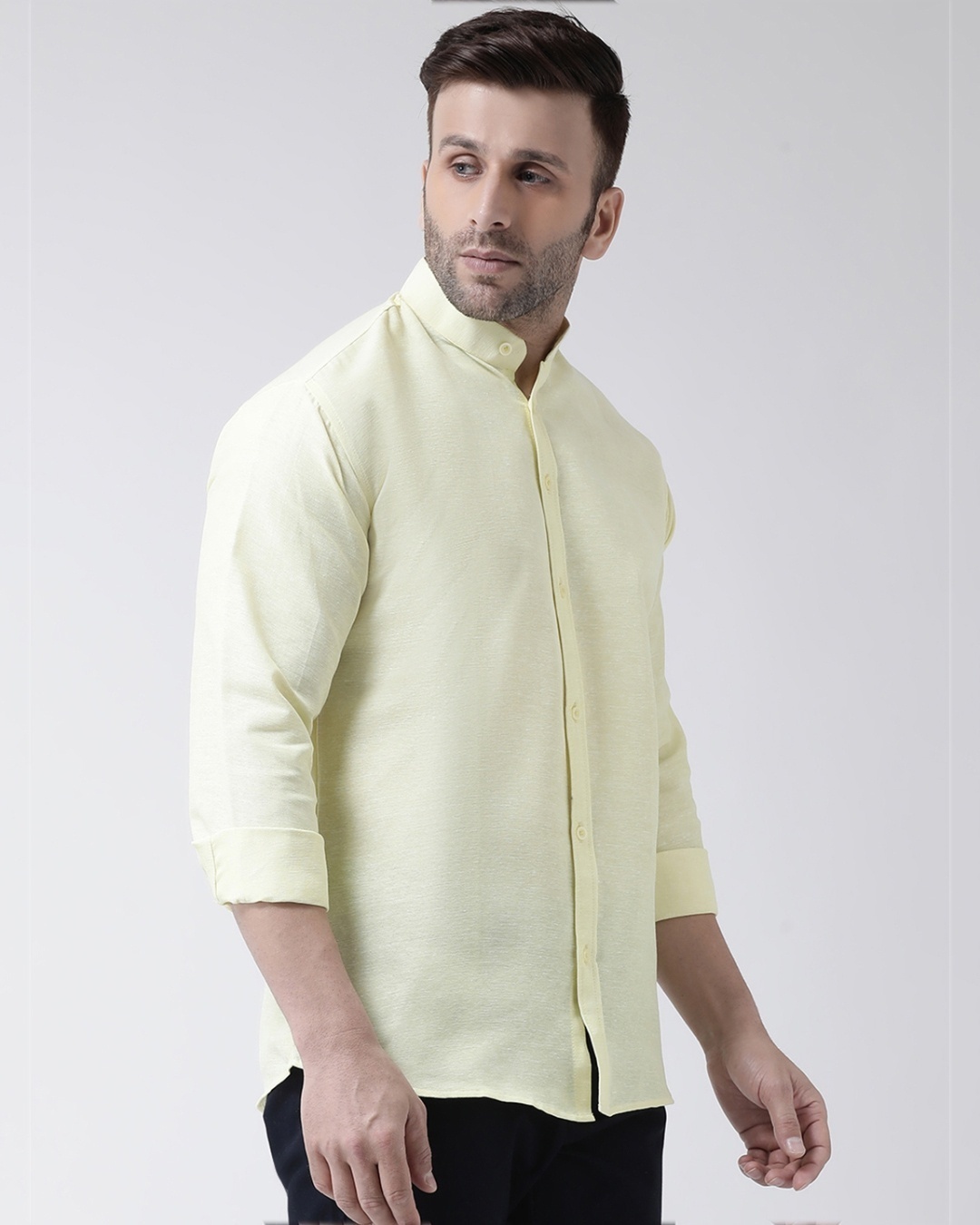 Shop Full Sleeves Cotton Casual Chinese Neck Shirt-Full