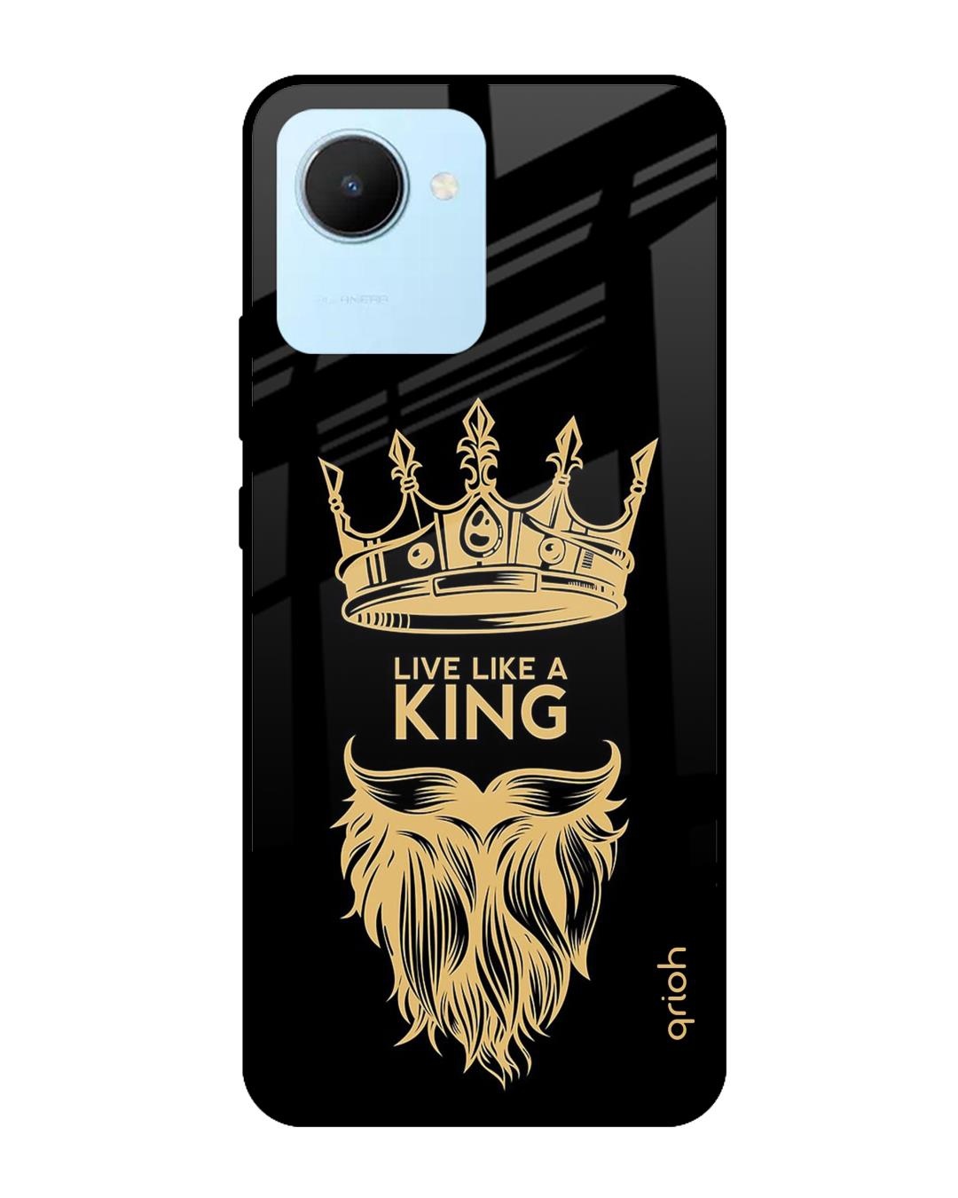 Shop King Life Printed Premium Glass Cover for Realme C30 (Shock Proof, Scratch Resistant)-Front