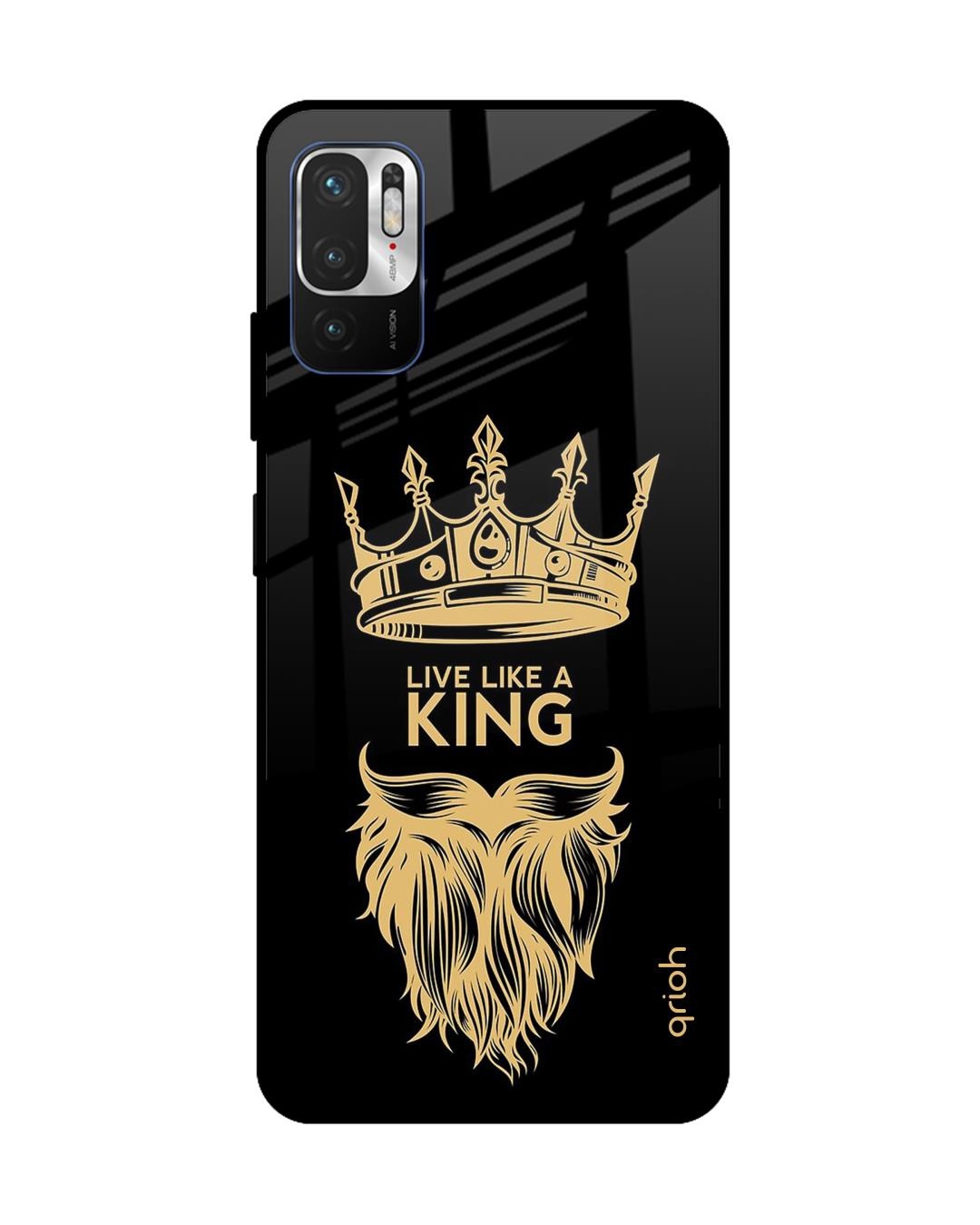 Shop King Life Printed Premium Glass Cover For Redmi Note 10T 5G (Impact Resistant, Matte Finish)-Front