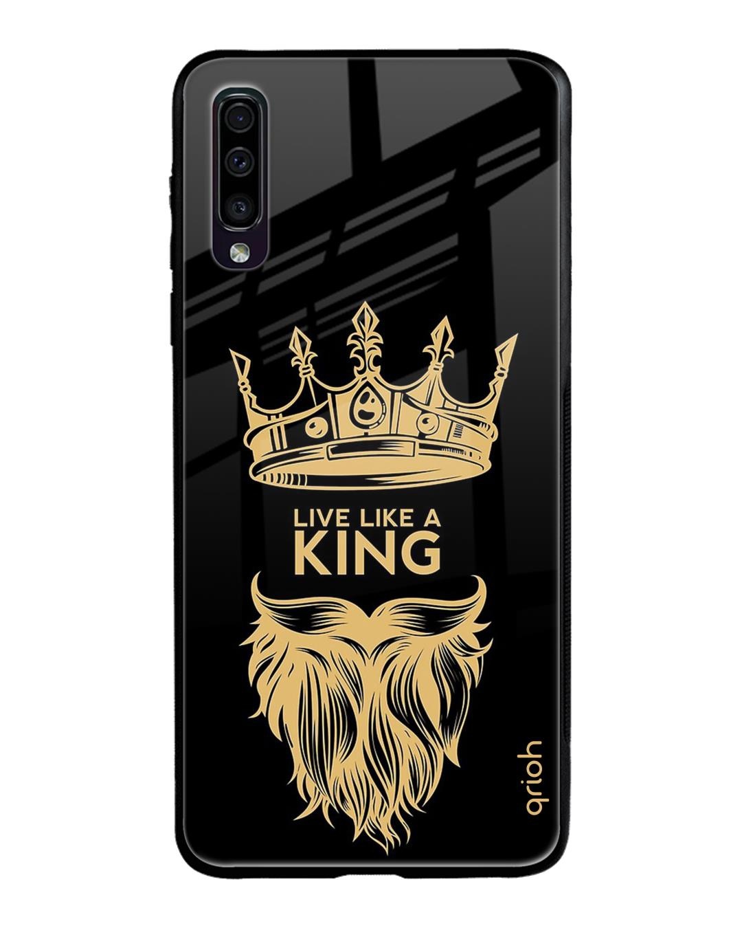 Shop King Life Printed Premium Glass Cover For Samsung Galaxy A50(Impact Resistant, Matte Finish)-Back