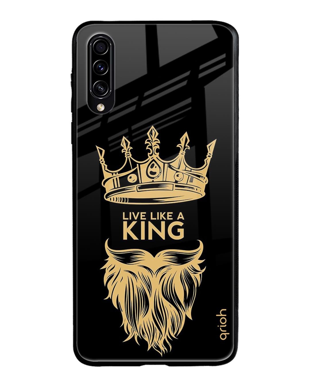 Shop King Life Printed Premium Glass Cover For Samsung Galaxy A70s(Impact Resistant, Matte Finish)-Back