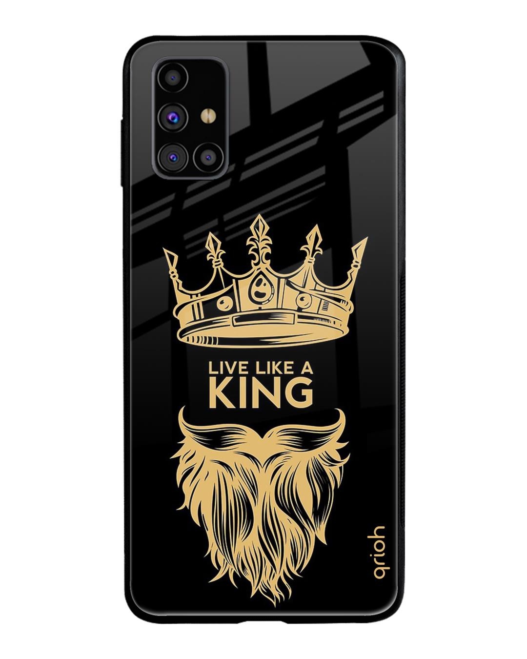Shop King Life Printed Premium Glass Cover For Samsung Galaxy M31s(Impact Resistant, Matte Finish)-Front