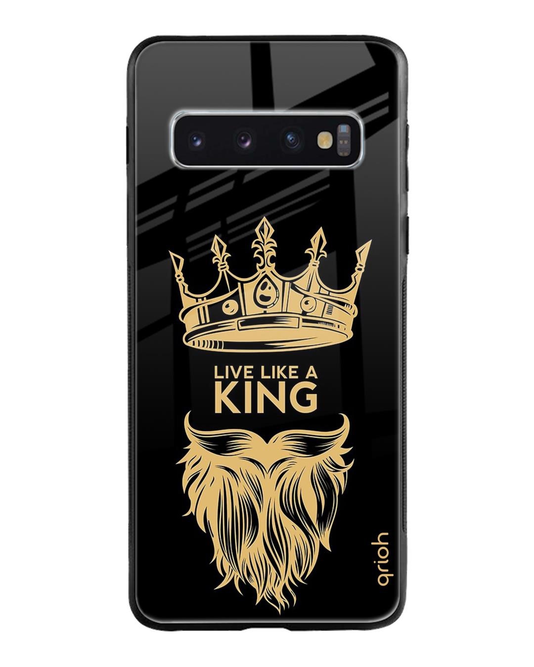 Shop King Life Printed Premium Glass Cover For Samsung Galaxy S10(Impact Resistant, Matte Finish)-Back