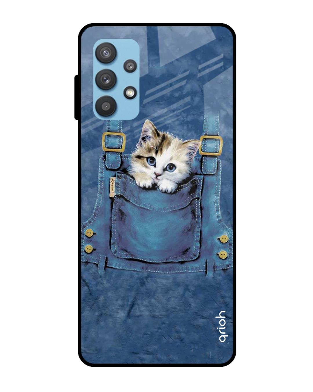 Shop Kitty In Pocket Printed Premium Glass Cover For  A52s 5G(Impact Resistant-Front
