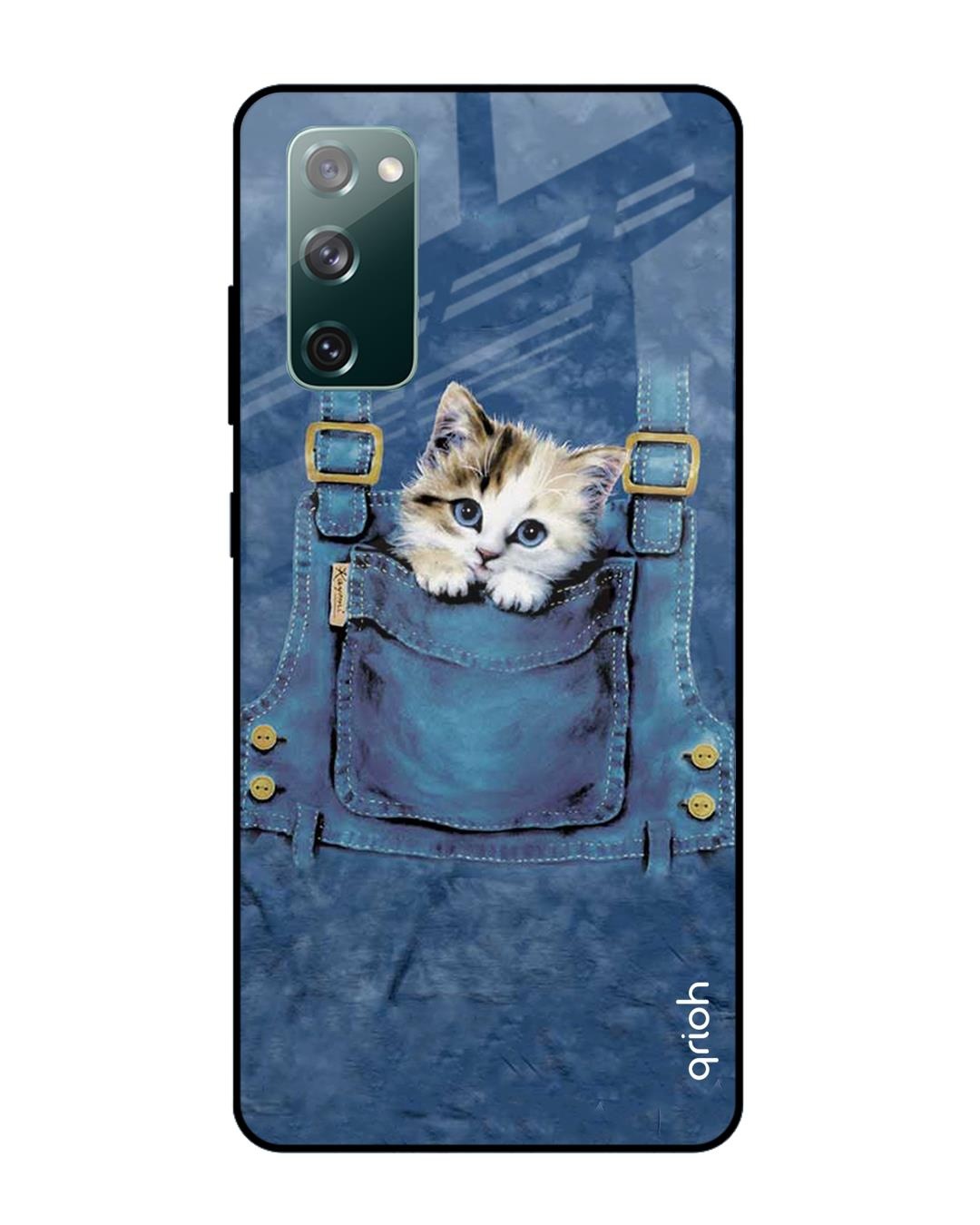 Shop Kitty In Pocket Printed Premium Glass Cover For Samsung Galaxy S20 FE(Impact Resistant-Front