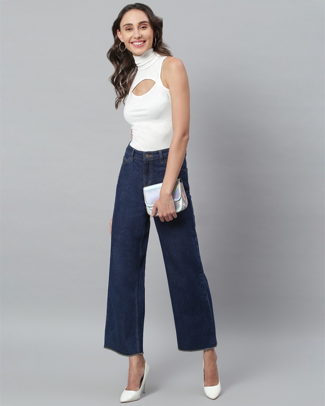 Shop Women's Blue Mid Rise Jeans