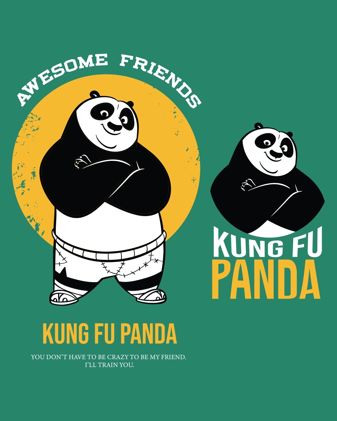 Buy Mens Green Kung Fu Panda Graphic Printed Oversized T Shirt For Men Green Online At Bewakoof 