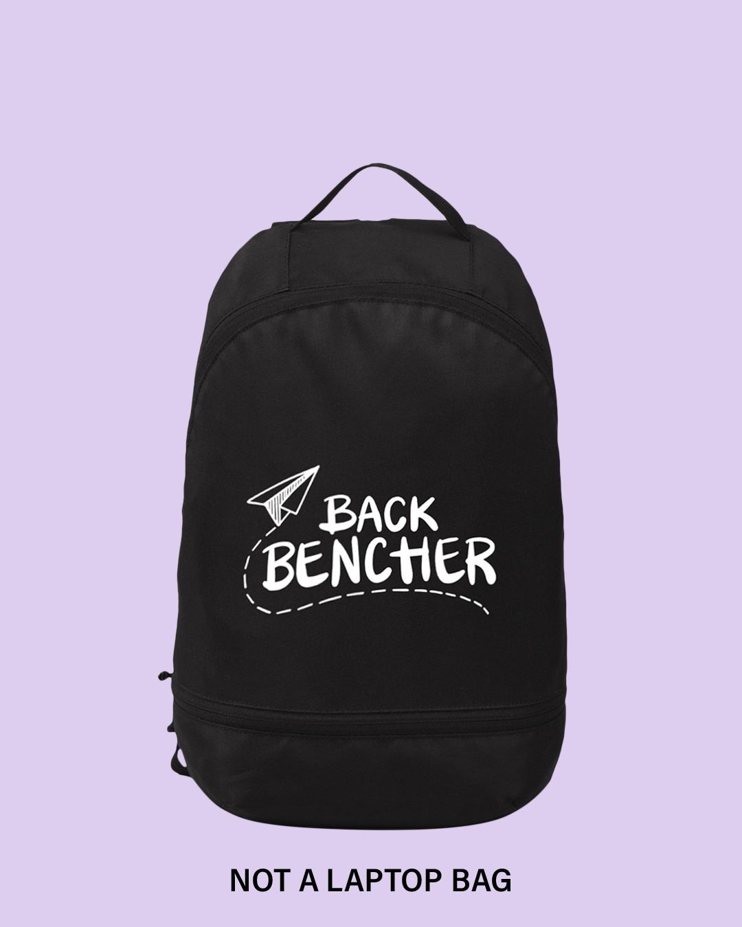 Shop Last Benchers Printed Small Backpack  Black-Front