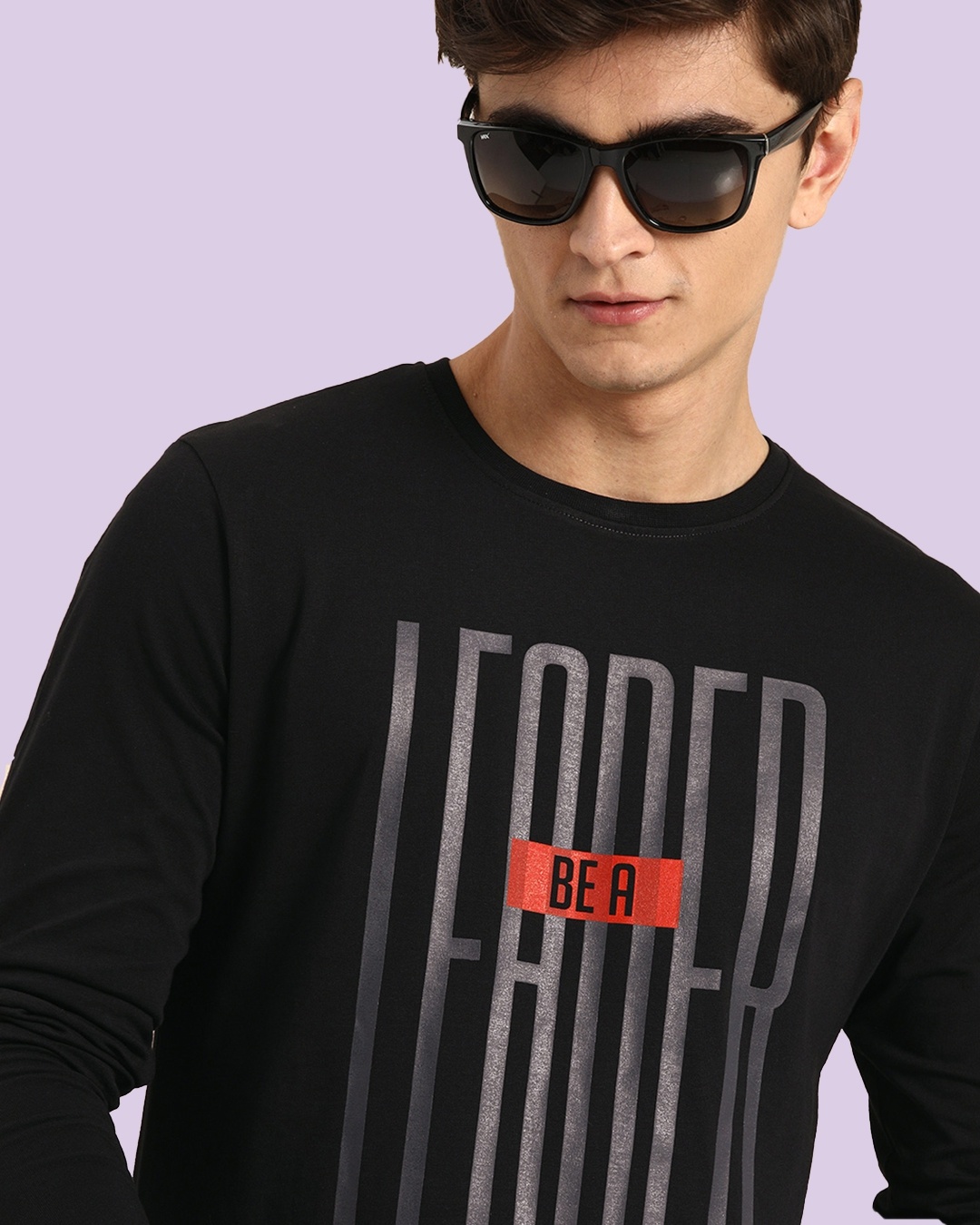 Shop Leader Full Sleeve T-Shirt Black-Front