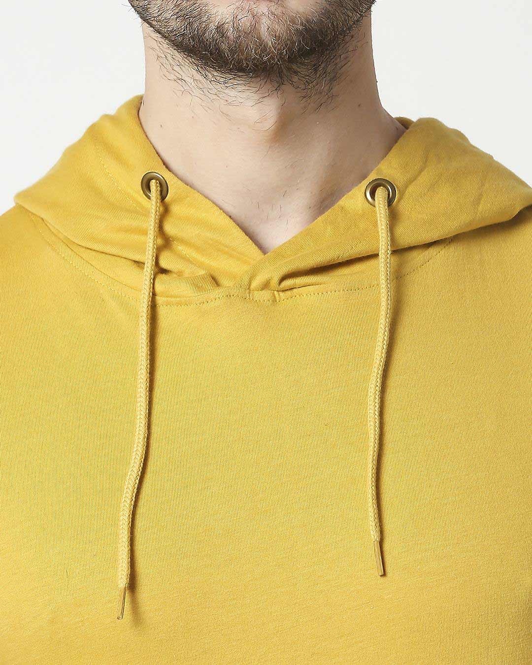 Shop Lemon Curry Half Sleeve Hoodie T-Shirt