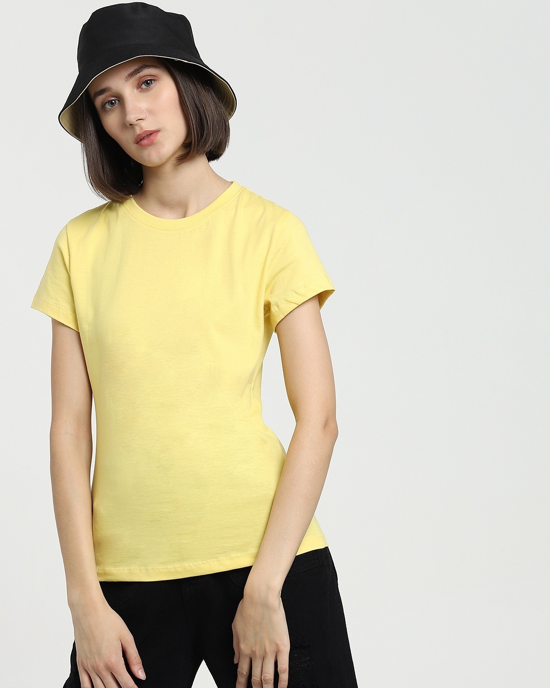 Shop Lemon Drop Half Sleeve T-Shirt-Front