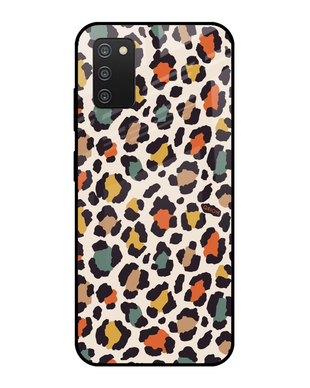 Shop Leopard Printed Premium Glass Cover For  A30s(Impact Resistant, Matte Finish)-Front