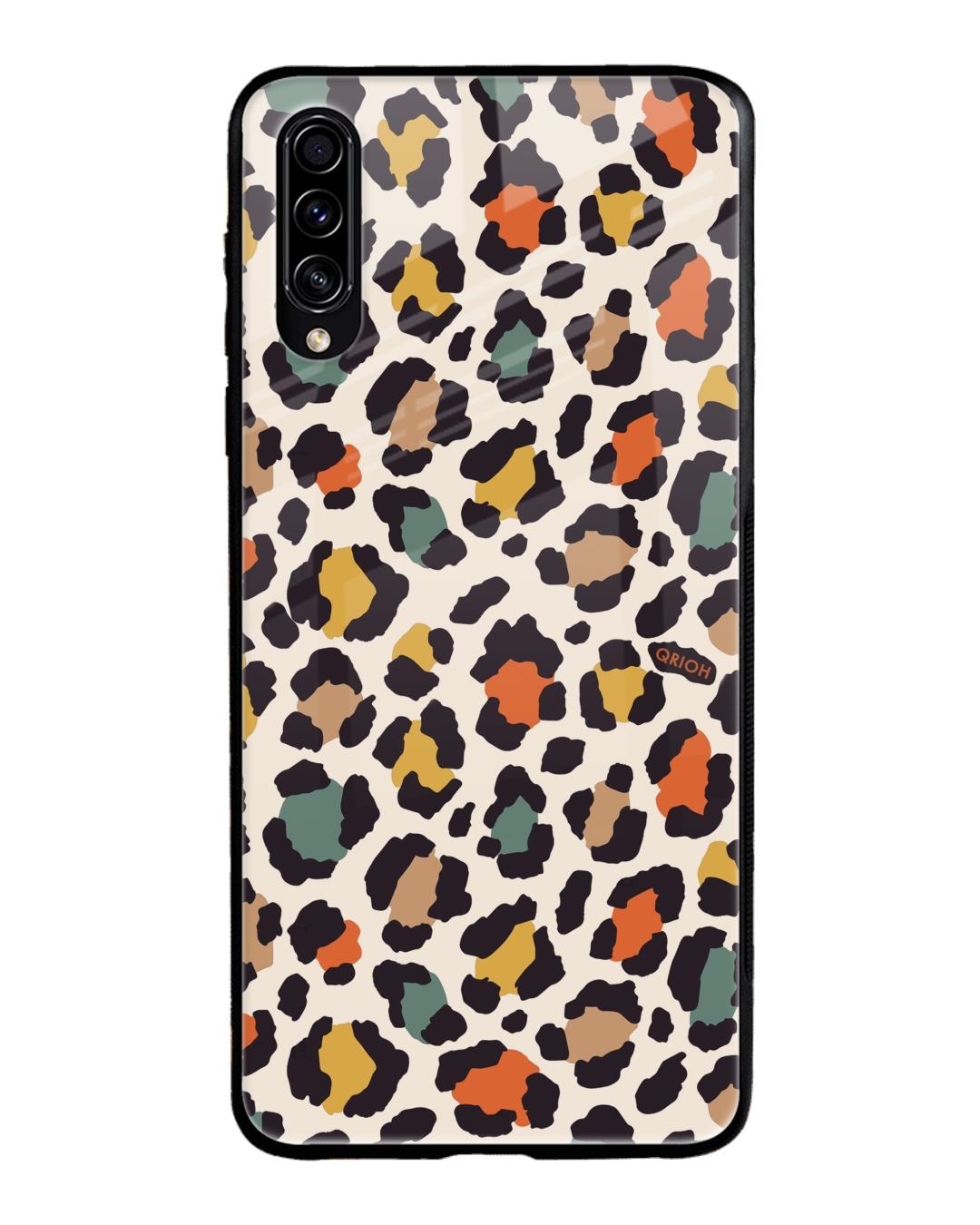 Shop Leopard Printed Premium Glass Cover For Samsung Galaxy A70s(Impact Resistant, Matte Finish)-Front