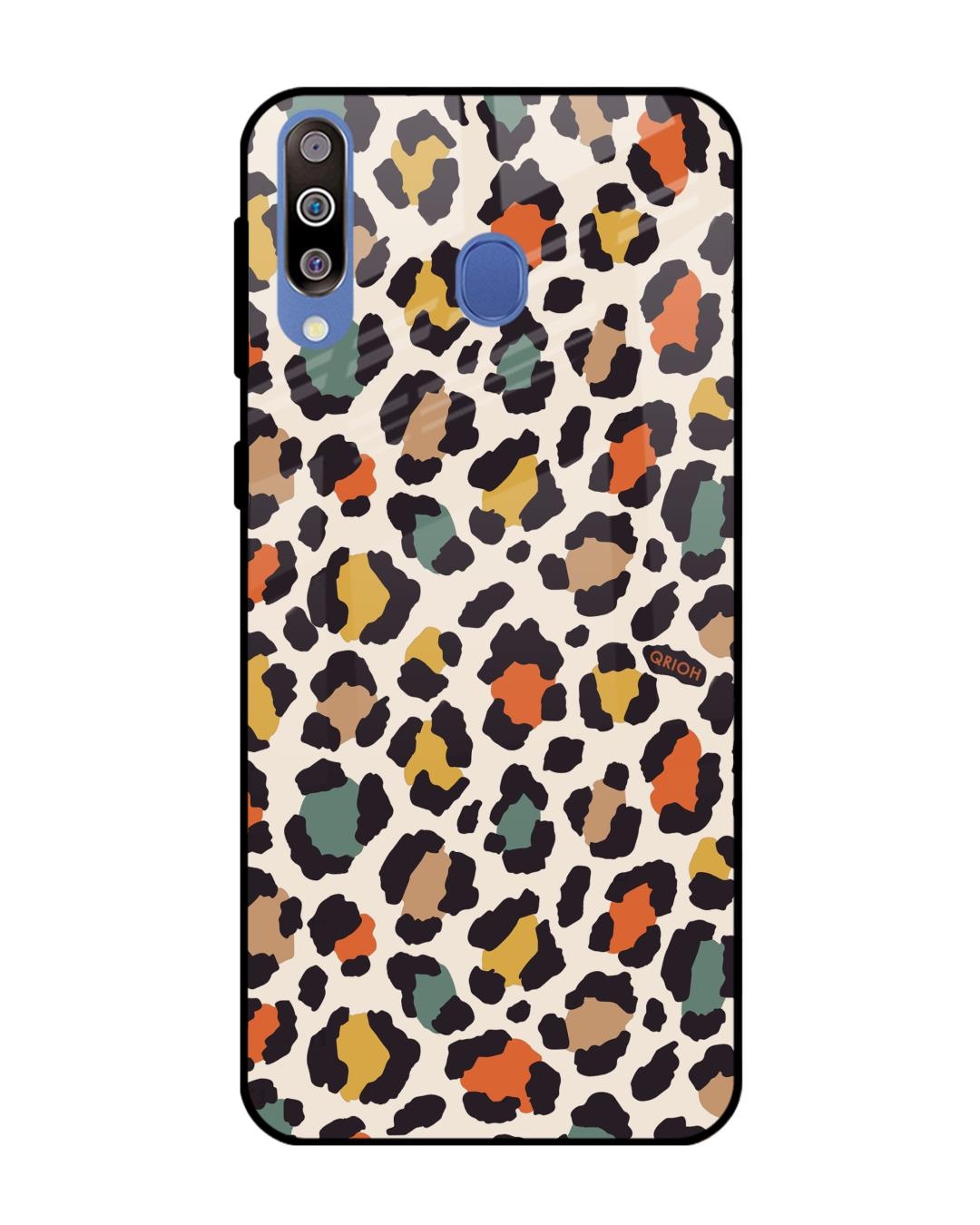 Shop Leopard Printed Premium Glass Cover For Samsung Galaxy M40(Impact Resistant, Matte Finish)-Front