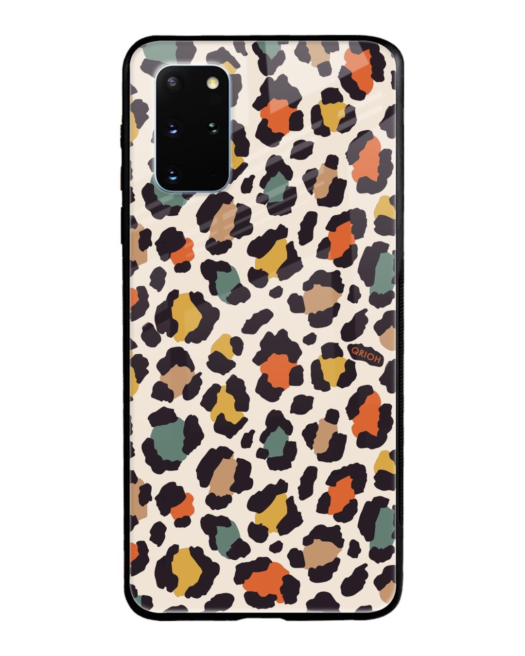 Shop Leopard Printed Premium Glass Cover For Samsung Galaxy S20 Plus(Impact Resistant, Matte Finish)-Back