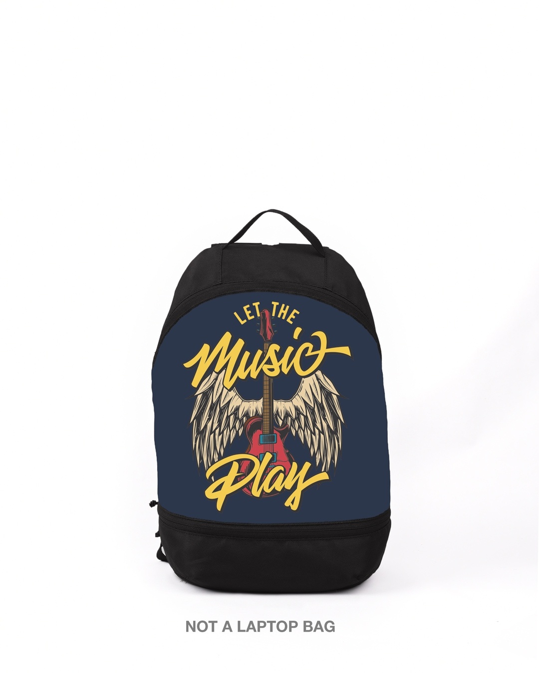 Shop Let The Music Play Small Backpack-Front