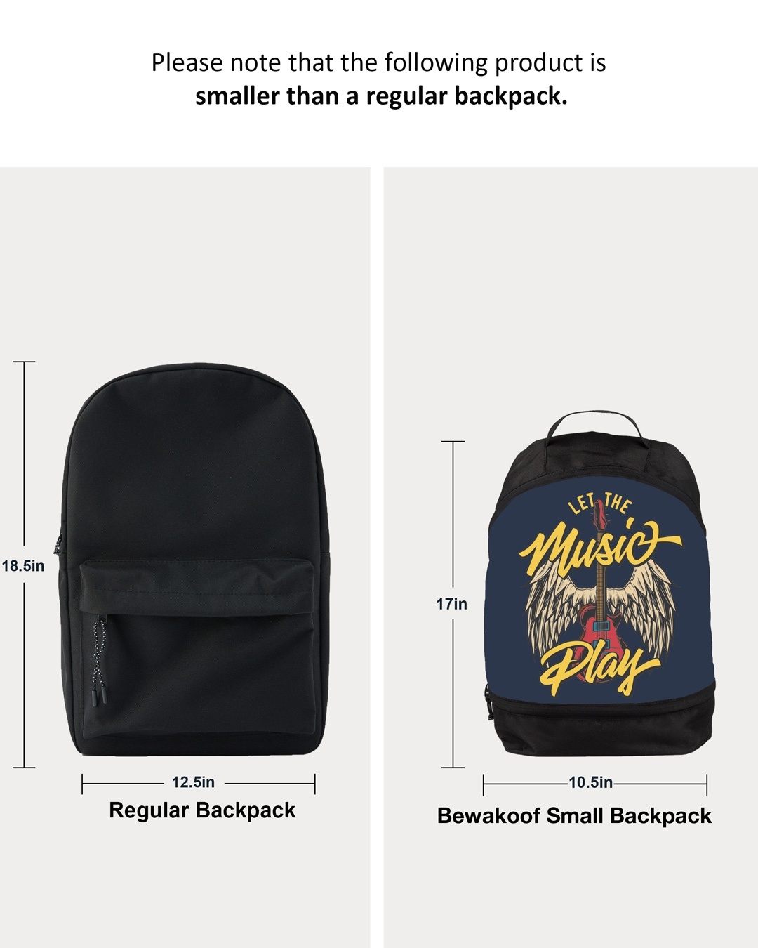 Shop Let The Music Play Small Backpack-Full