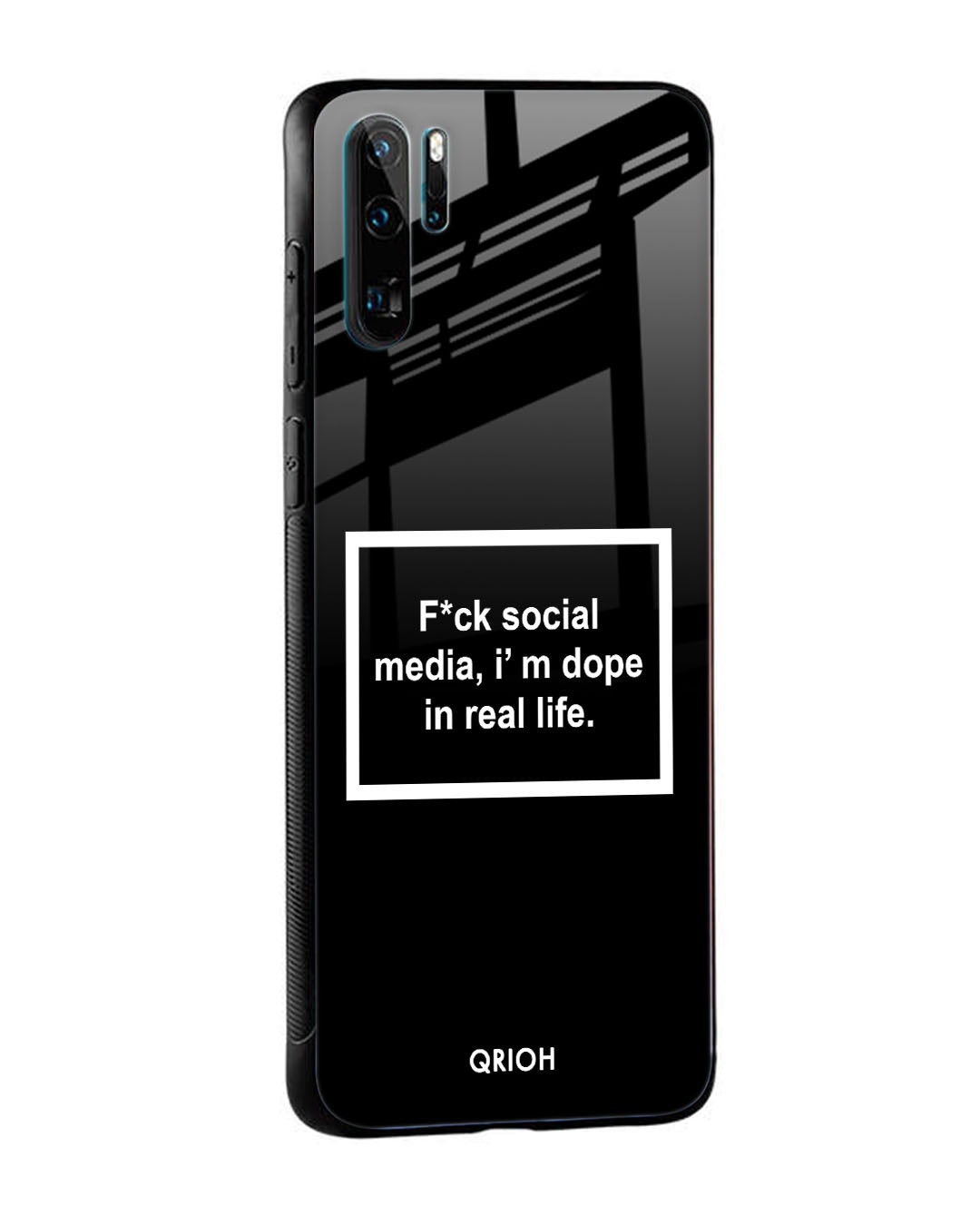 Shop Life Typography Premium Glass Cover For Huawei P30 Pro (Impact Resistant, Matte Finish)-Design
