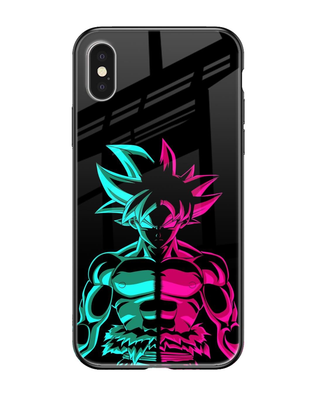 Shop Light On Goku Premium Glass Case for Apple iPhone X (Shock Proof,Scratch Resistant)-Front