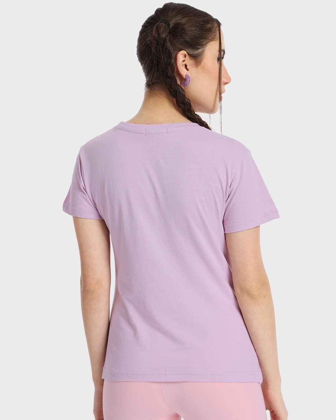 Shop Lilac Bloom Half Sleeve T-Shirt-Design