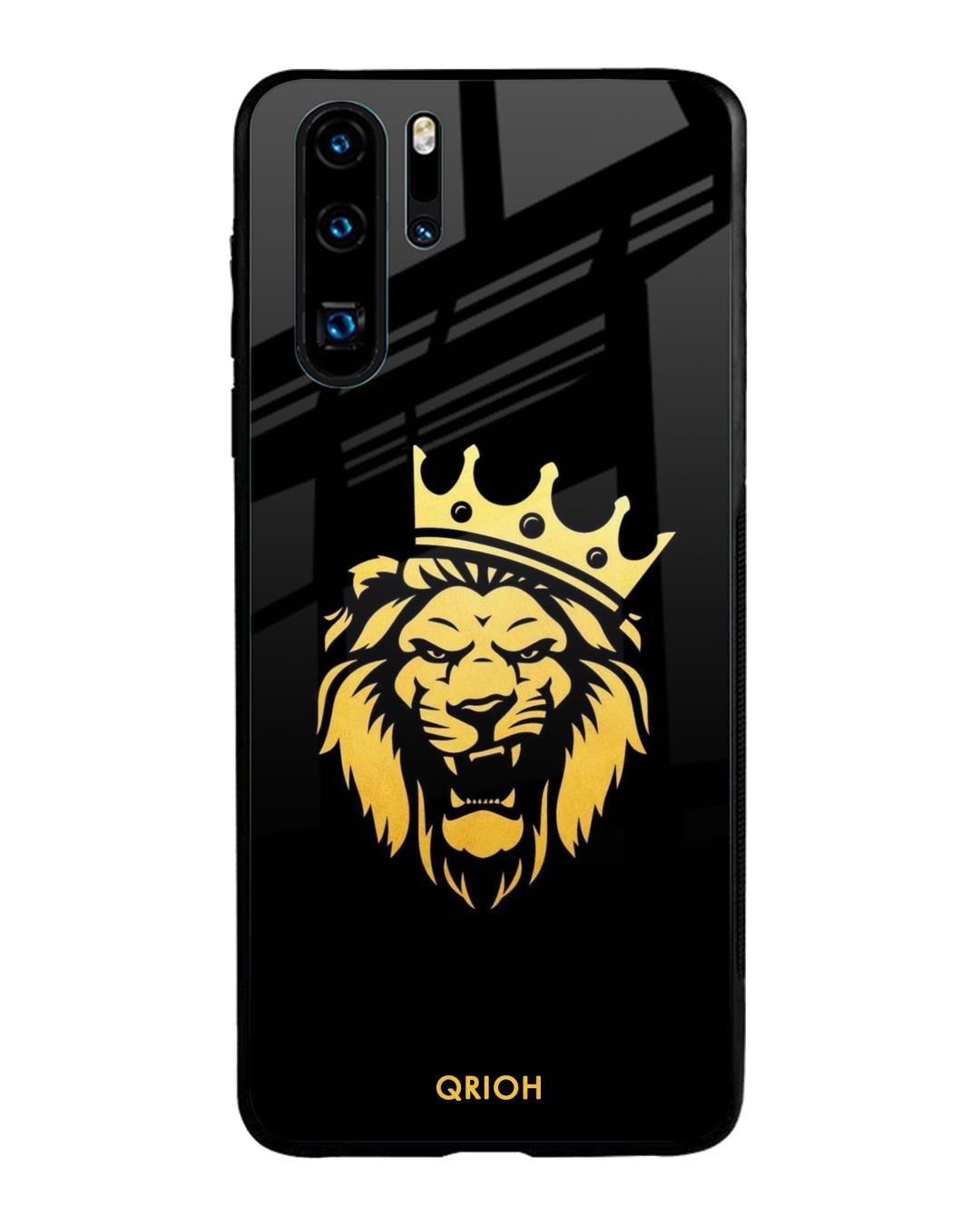 Shop Lion The King Printed Premium Glass Cover For Huawei P30 Pro (Impact Resistant, Matte Finish)-Front