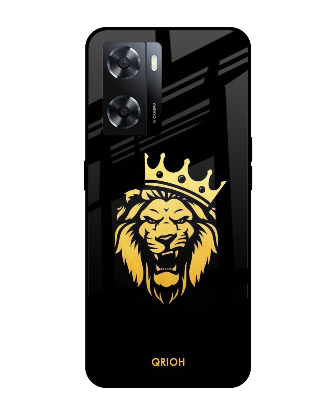 Shop Lion The King Printed Premium Glass Cover for Oppo A57 4G (Shock Proof, Scratch Resistant)-Front