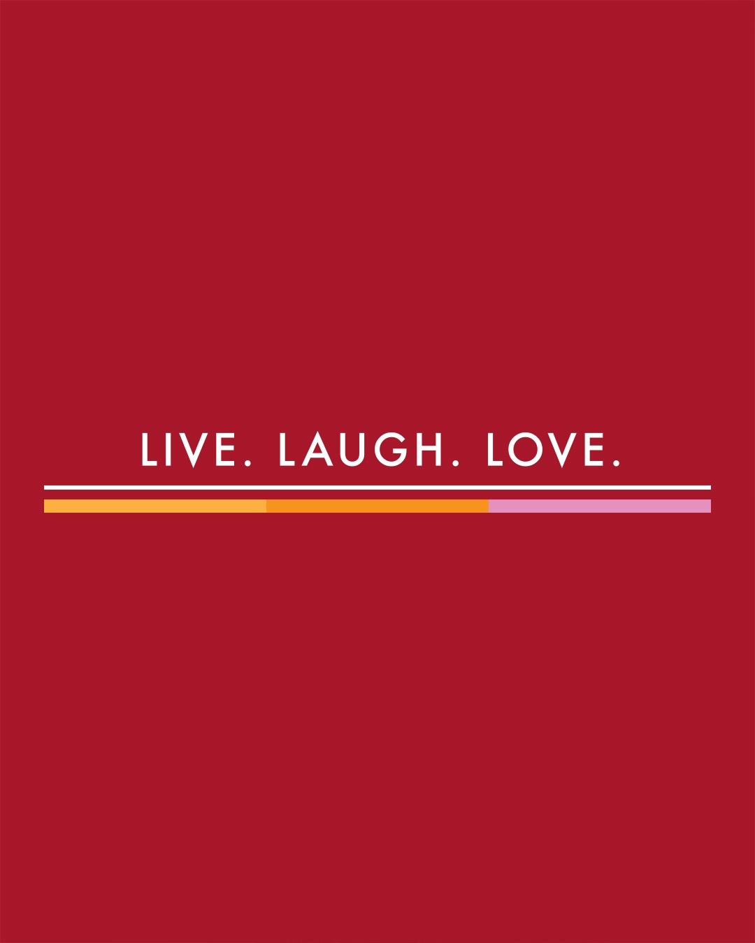 Shop Live Love Strip Boyfriend T-Shirts Bold Red