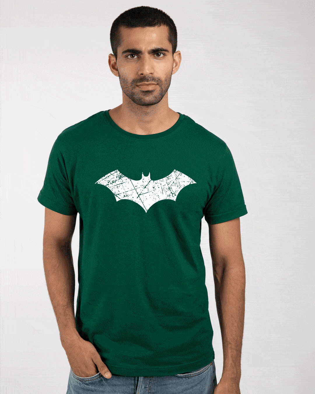 Buy Logo Batman Glow In Dark Half Sleeve T-Shirt for Men green Online at  Bewakoof