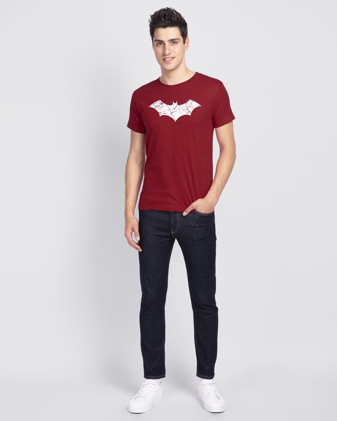 Shop Logo Batman Glow In Dark Half Sleeve T-Shirt (BML)-Full