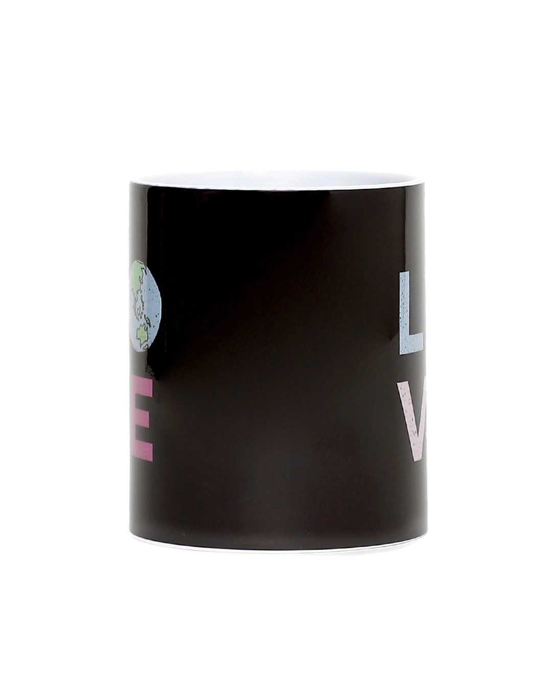 Shop LOVE Ceramic Mug,  (320ml, Black, Single Piece)-Design
