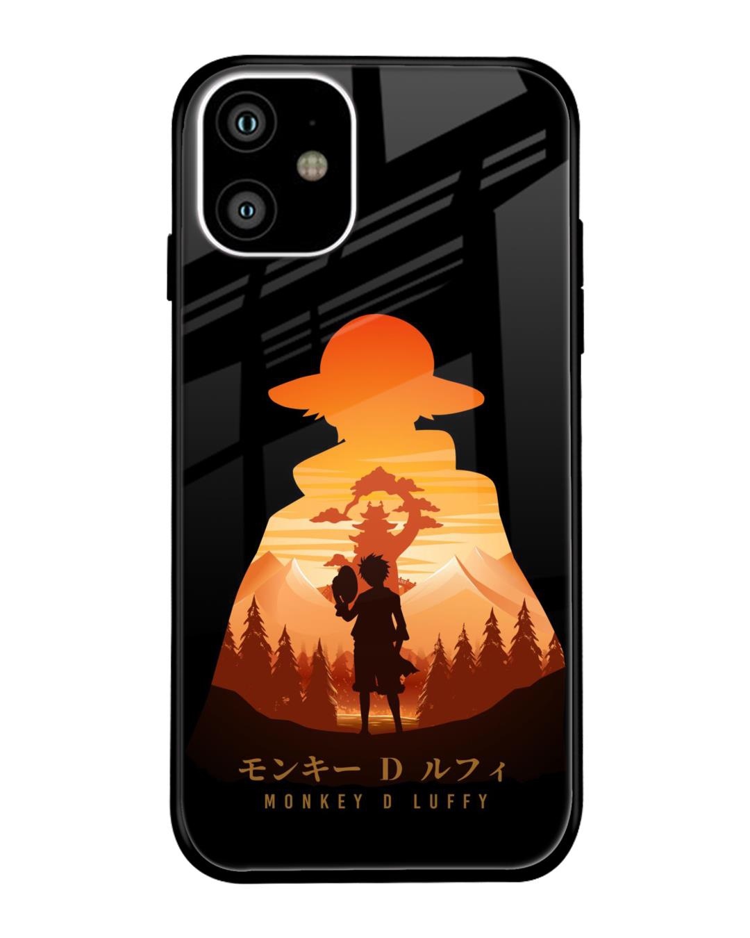 Shop Luffy One Piece Premium Glass Case for Apple iPhone 11 (Shock Proof,Scratch Resistant)-Front