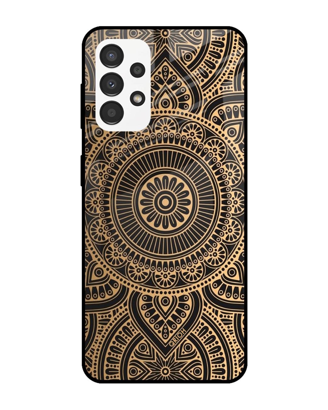 Shop Luxury Mandala Printed Premium Glass Cover For  A13(Impact Resistant, Matte Finish)-Front
