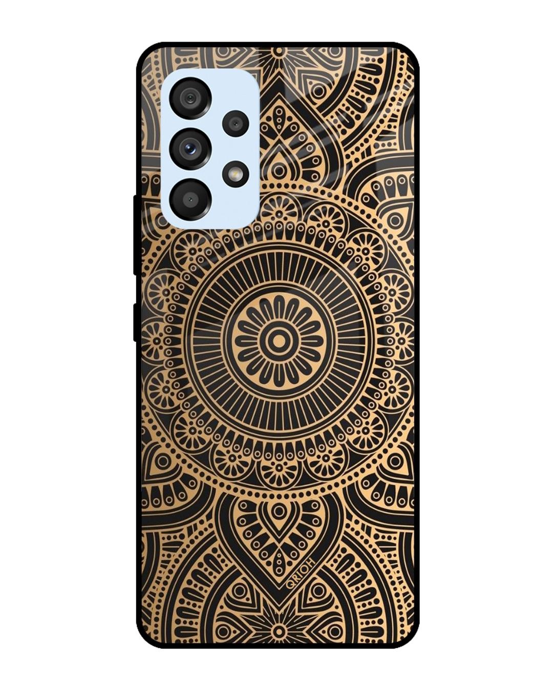 Shop Luxury Mandala Printed Premium Glass Cover For  A53 5G(Impact Resistant, Matte Finish)-Back