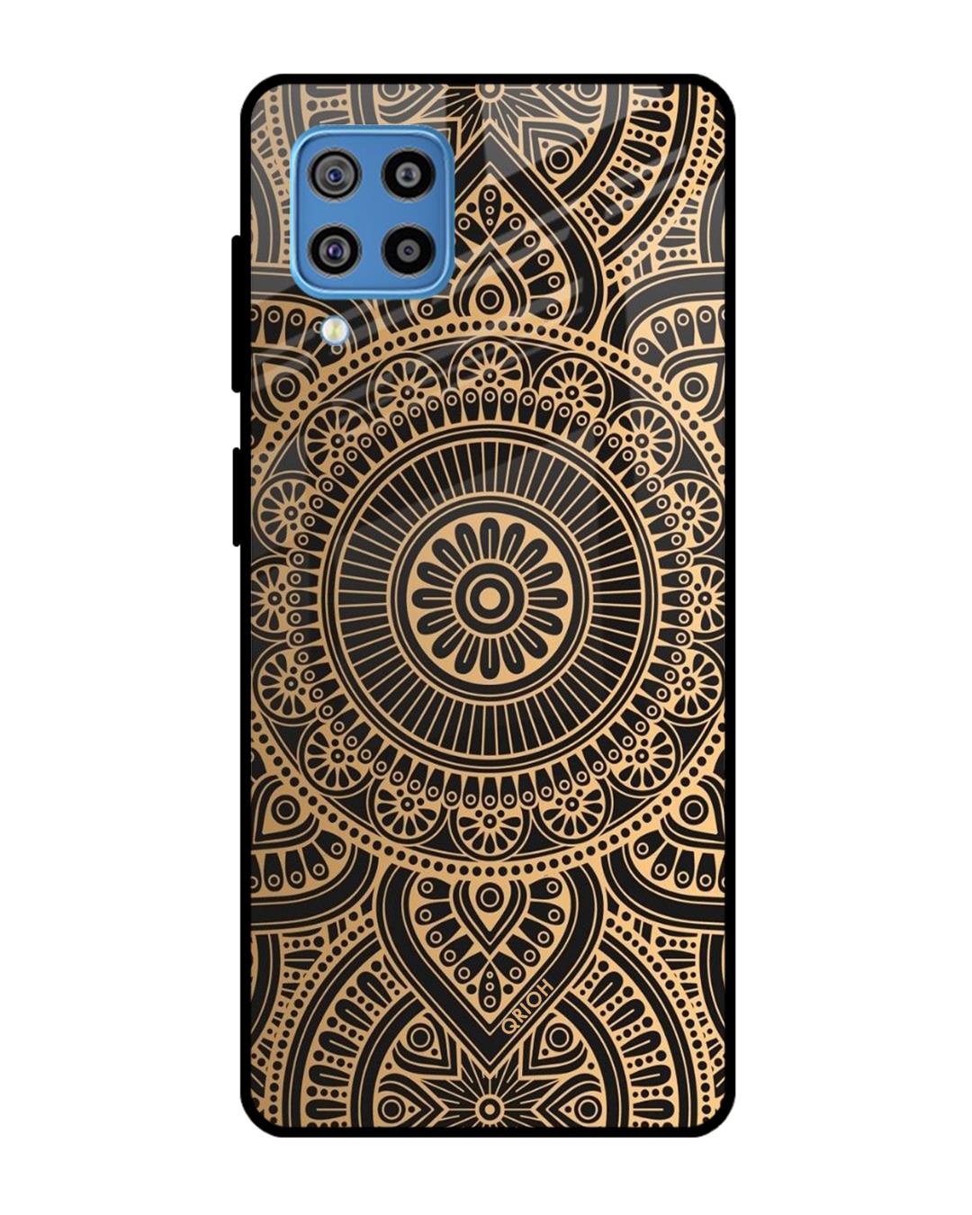 Shop Luxury Mandala Printed Premium Glass Cover For  F22(Impact Resistant, Matte Finish)-Front
