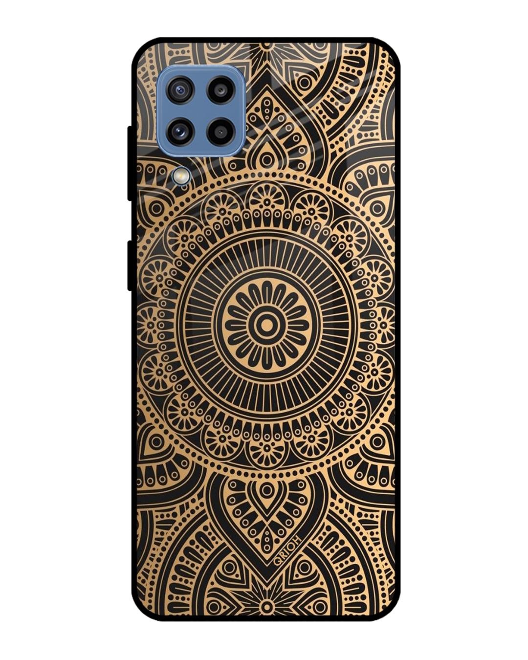 Shop Luxury Mandala Printed Premium Glass Cover For  M32(Impact Resistant, Matte Finish)-Front