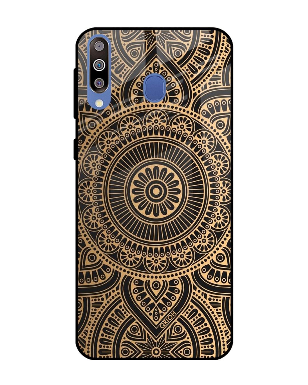 Shop Luxury Mandala Printed Premium Glass Cover For Samsung Galaxy M40(Impact Resistant, Matte Finish)-Front